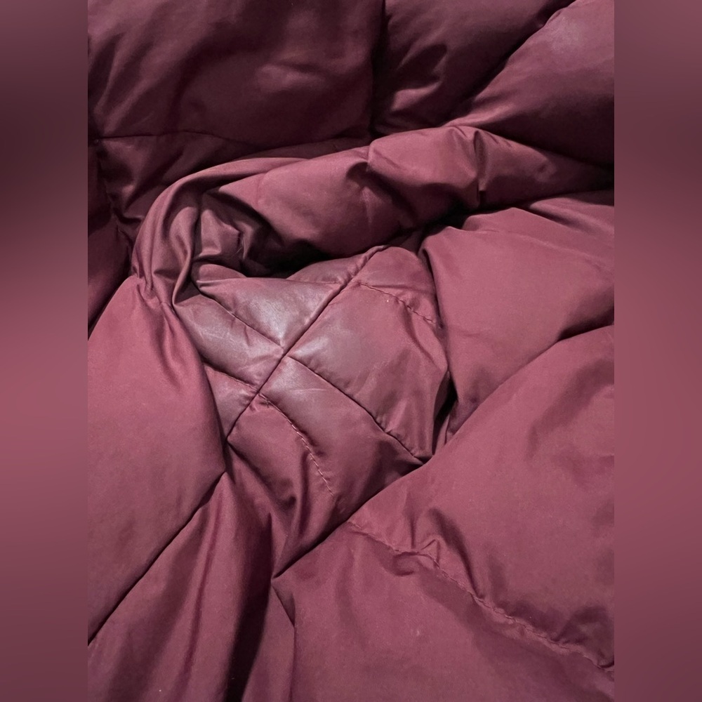 The North Face Women's Burgundy Fur Hooded Jacket - Picture 8 of 8